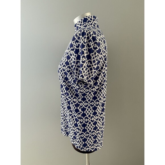 IBKUL 1/4 Zip Shirt Womens Medium Blue White Quick Dry Cool UPF 50 Golf Tennis - Picture 4 of 15